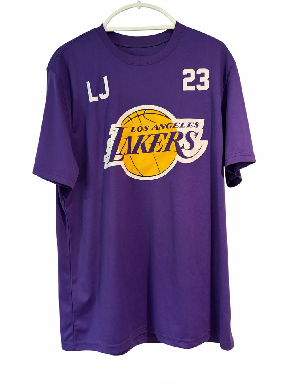 LeBron James Los Angeles Lakers Purple Graphic Tee - #23 athletic shirt